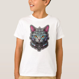 Nyfikna Kattunge i en cyberhjälm T Shirt