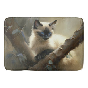 Nyfikna Kliber Siamese Kitten Badrumsmatta