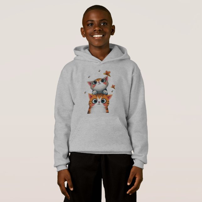 Nyfikna Kottar & Travliga Bin T Shirt (Hel framsida)