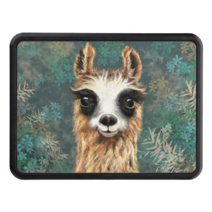 Nyfikna Llama Hitch Cover - Roligt Dragkroksskydd