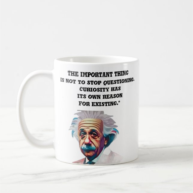 Nyfikna Mugg EinsteinQuotesMug (Vänster)