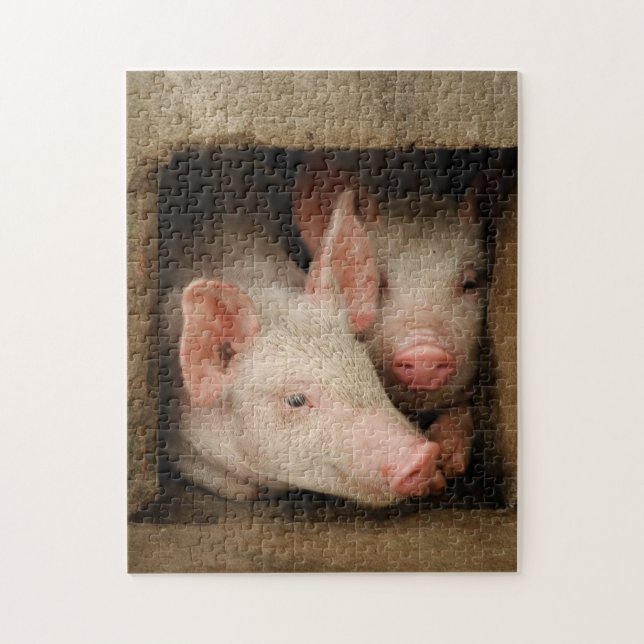 Nyfikna Piglets Pussel (Vertikal)