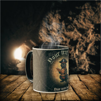 Nyfikna pirat-kattdecifer från gamla mystiker mugg