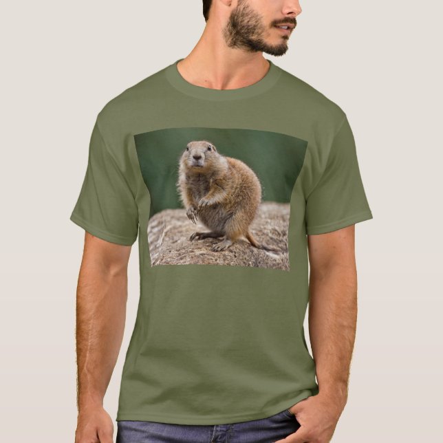 Nyfikna Prairie Hund Tee Shirt (Framsida)