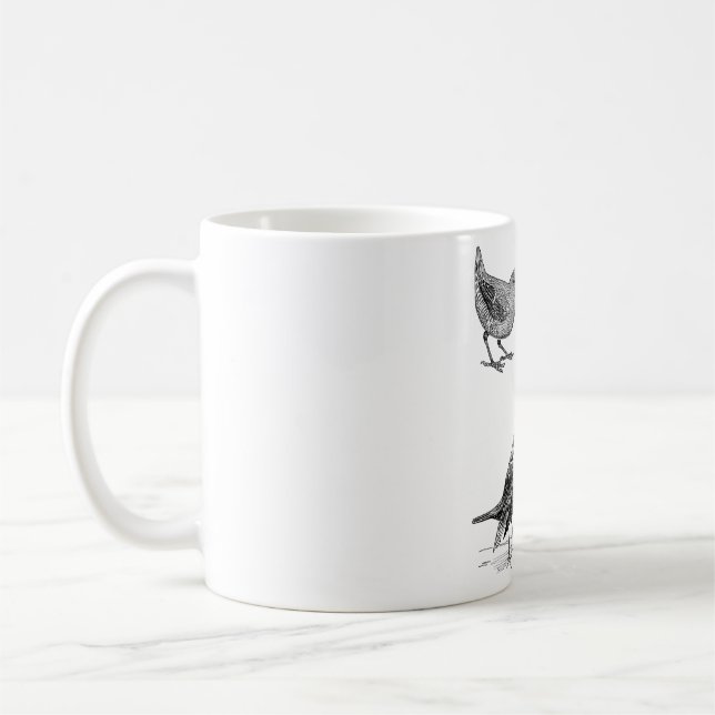 Nyfikna små fågelvänner kaffemugg (Vänster)