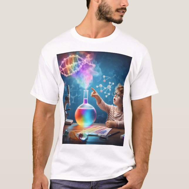 Nyfikna Studentens vetenskapliga resa T Shirt (Framsida)