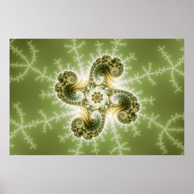 Nyfikna tandtentakler - Fractal Art Poster (Framsidan)