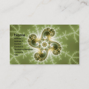 Nyfikna tandtentakler - Fractal Art Visitkort