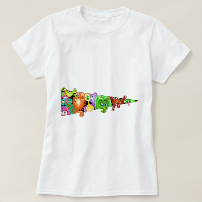 Nyfikna Utomjordingar Funny T-Shirt (Design framsida)