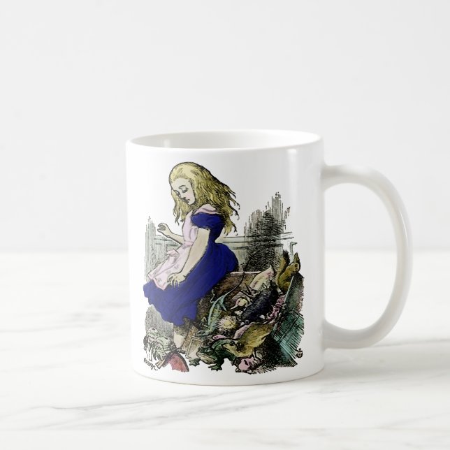 Nyfiknare Alice i underlandet ~ Kaffe Kopp / Mugg (Höger)