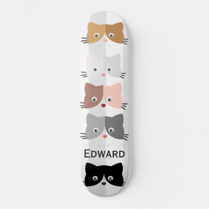 Nyfiknare kattungar i Lycklig Mini Skateboard Bräda 18,5 Cm