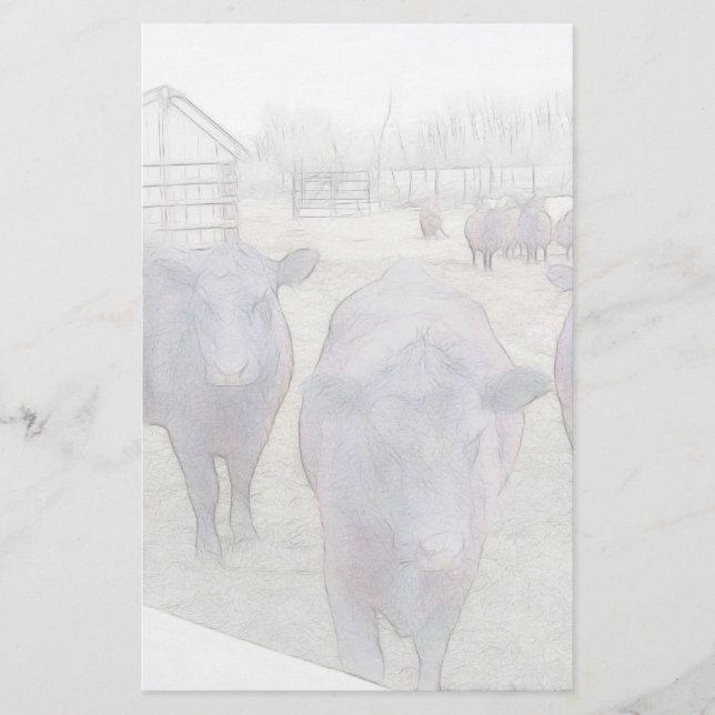 Nyfiknare svart vinkling brevpapper (Framsida)