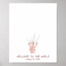 Nyfödd Baby-fingeravtrycksgäst Bok Poster