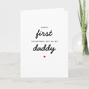 Nyfödd Baby första Valentines day som pappa Pappa Kort