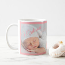Nyfödd Baby Fototypografi Rosa