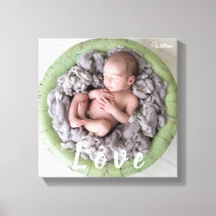 Nyfödd Baby Kärlek Photo Bild Personlig Namn