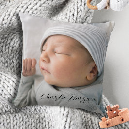 Nyfödd Baby Photo Kudde