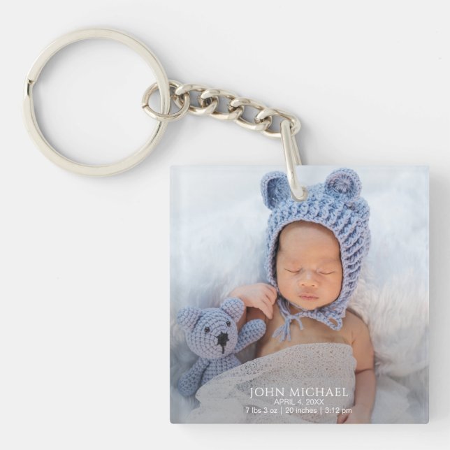 Nyfödd Baby Pojke Foto (Framsidan)