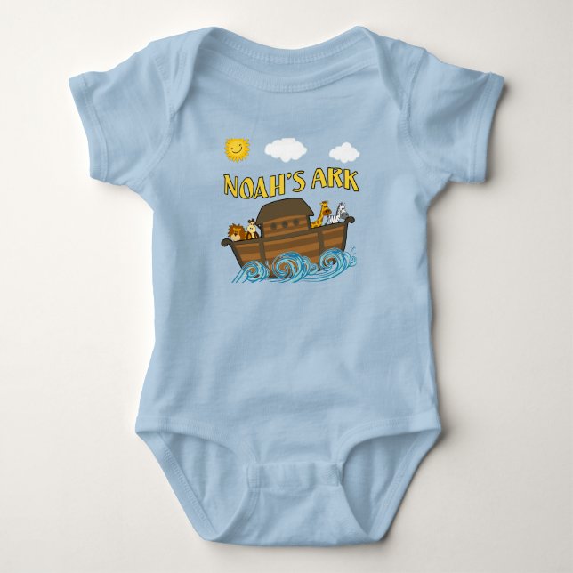Nyfödd Baby Pojke "Noah" Ark överdel  T Shirt (Framsida)