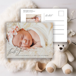 Nyfödd Baby Tack Foto Födelse Tillkännagivande