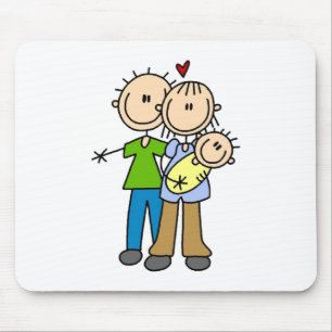 Nyfödd babystick figur Mousepad Musmatta