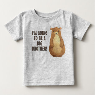 Nyfödd bebis Big Brother Little Bear Småbarn Tshir T Shirt