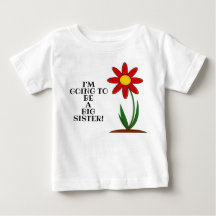 Nyfödd bebis Big Sister Flower Småbarn Tshirt