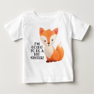 Nyfödd bebis Big Sister Little Fox Småbarn Tshirt T Shirt