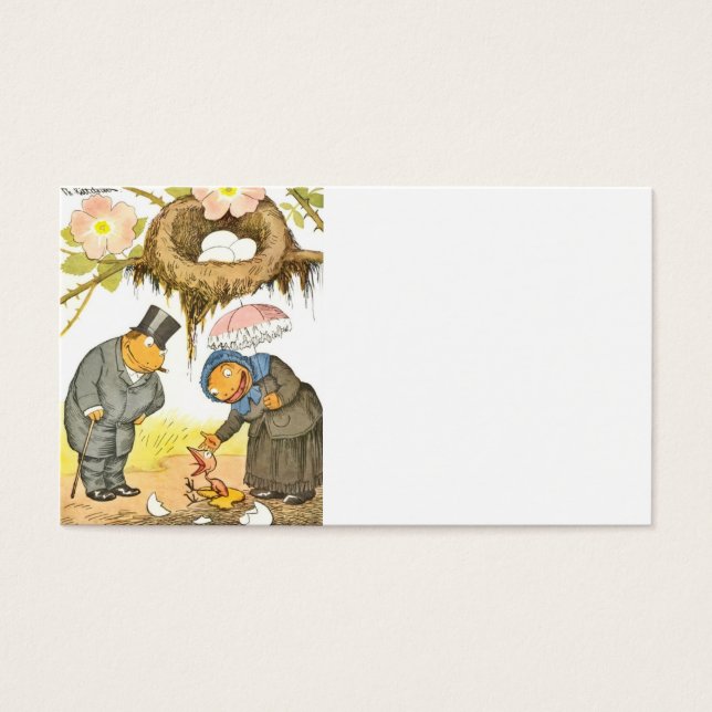 Nyfödd bebis Bird Visitkort (Framsidan)