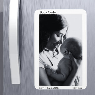 Nyfödd bebis Birth Notification - Fridge Magnet
