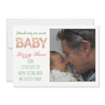 Nyfödd bebis Blommigt-meddelande