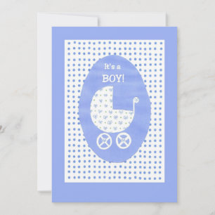 Nyfödd bebis Boy Announcement Card - anpassade Meddelande
