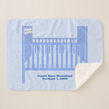 Nyfödd bebis Boy Blue Crib Personlig Baby