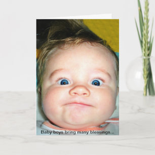 nyfödd bebis Boy Card Kort