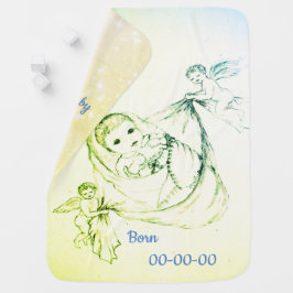 Nyfödd bebis Boy-design Bebisfilt