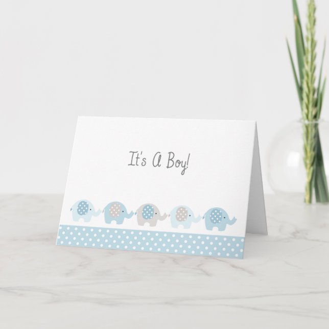 Nyfödd bebis Boy Grattiss Card Kort (Framsida)