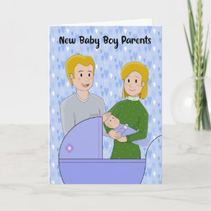Nyfödd bebis Boy Grattiss Card Kort