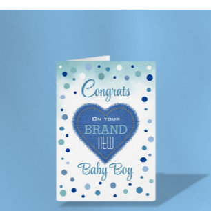 Nyfödd bebis Boy! GRATULERAR i NYFÖDD BEBIS Hälsningskort