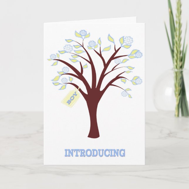 Nyfödd bebis Boy Meddelande (Framsida)