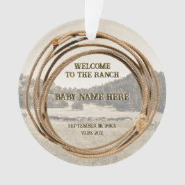 Nyfödd bebis Cowboy eller Cowgirl med Lariat Acryl