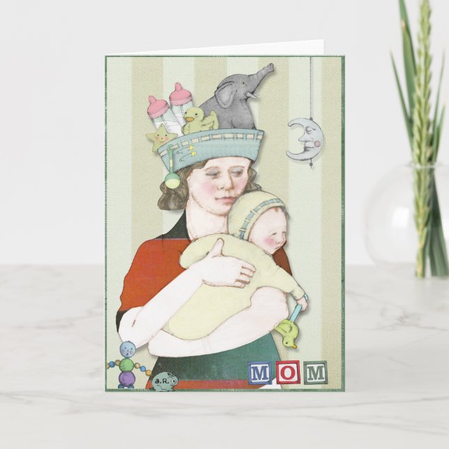 Nyfödd bebis eller Mors dag Kort (Framsida)