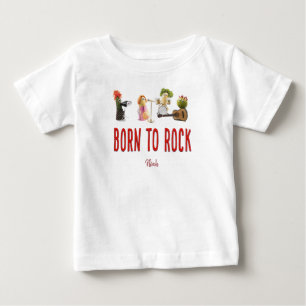 Nyfödd bebis född till rock kul rolig t-shirt