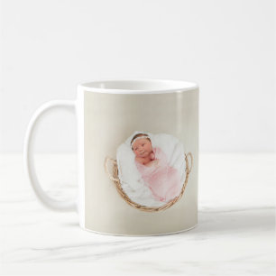 Nyfödd bebis-foto-giftkaffe Mugg