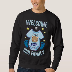 Nyfödd bebis Gender Reveal Det är en pojke Lång Ärmad Tröja