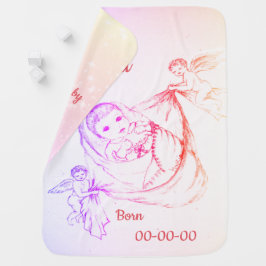 Nyfödd bebis Girl-design Bebisfilt