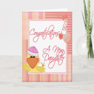 Nyfödd bebis Girl Grattiss Card Helgkort