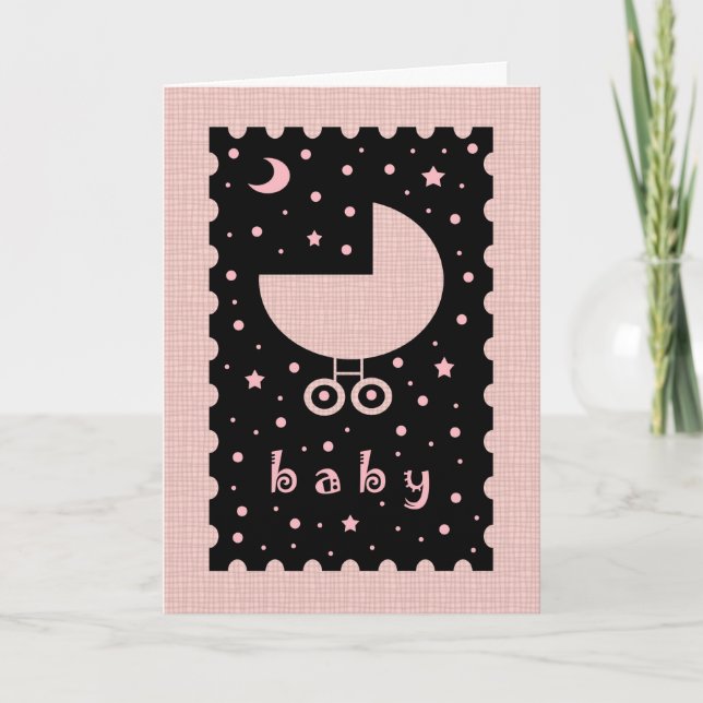Nyfödd bebis Girl Grattiss Card Kort (Framsida)