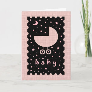 Nyfödd bebis Girl Grattiss Card Kort