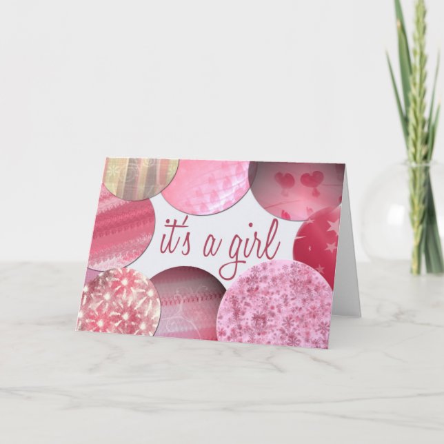 Nyfödd bebis Girl! Meddelande (Framsida)