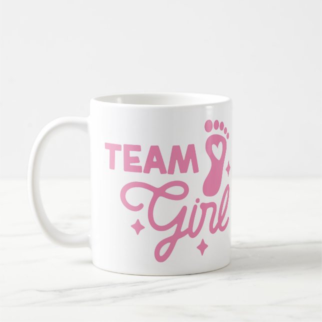 Nyfödd bebis Girl Team Girl Mugg (Vänster)